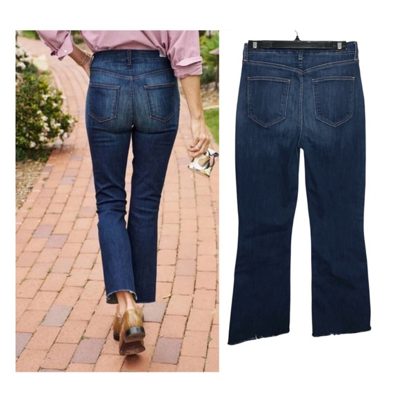Frank & Eileen Killian Raw Hem Crop Flare Ankle Jeans - Picture 3 of 10
